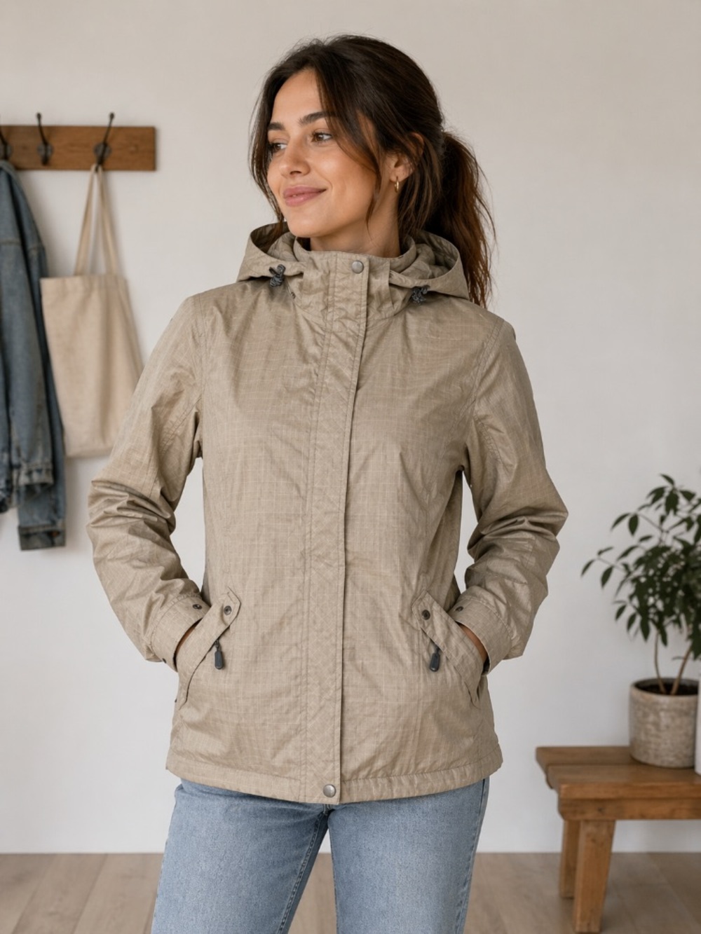 North End Versatile Tan Utility Jacket for Women